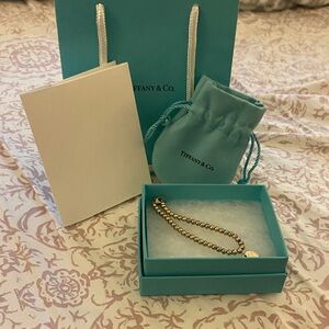 Tiffany & Co. Gold Bead Bracelet with Charm